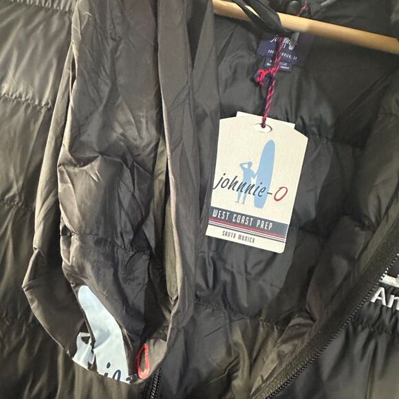 Johnnie-O x NCIS LOS ANGELES Quilted Puffer Vest Full Zip Down Black Mens XL NWT - Picture 5 of 8